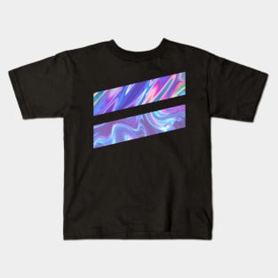 Double Slash, Abstract Colorful Geometric Graphic Design Kids T-Shirt